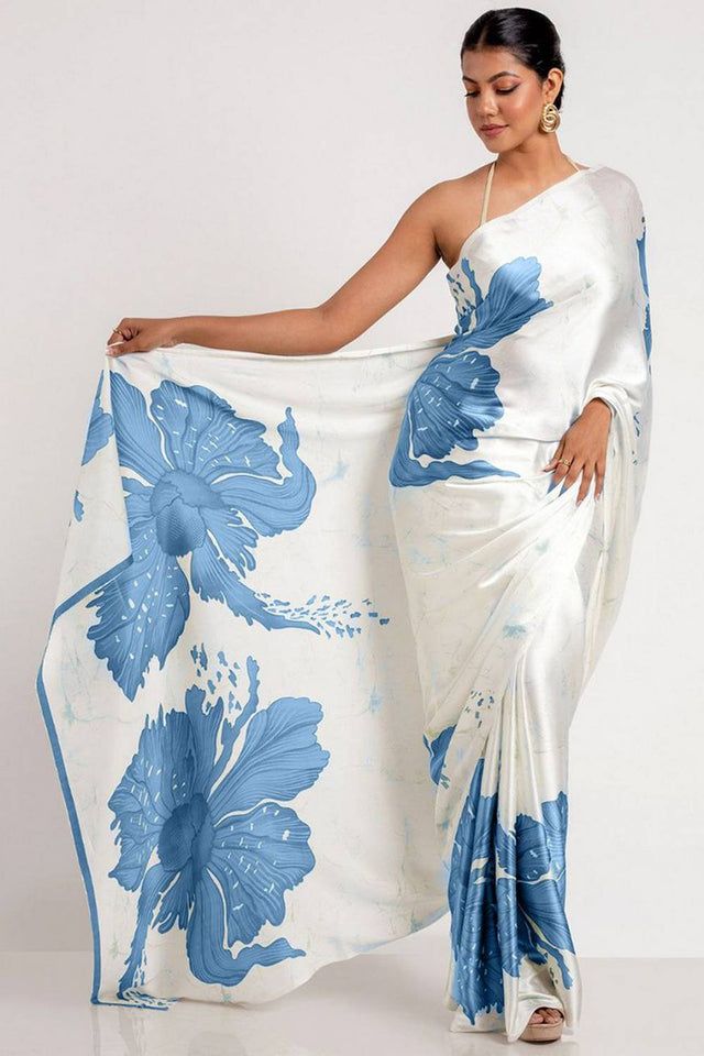 Floral printed saree
